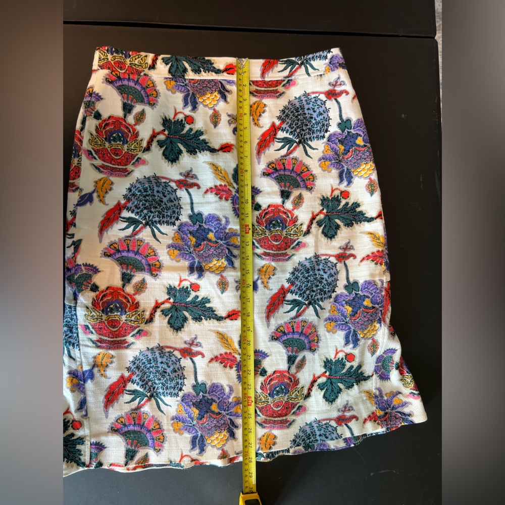 J Crew REIMAGINED| New Paisley Floral Trumpet Skirt Colorful Size 14 - Picture 6 of 10